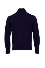Cardigan da uomo collo alto full zip retro