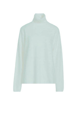 Dolcevita da donna Kangra in lana e cashmere fronte perla