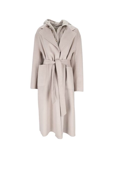 Cappotto lungo da donna Kaos con cappuccio fronte