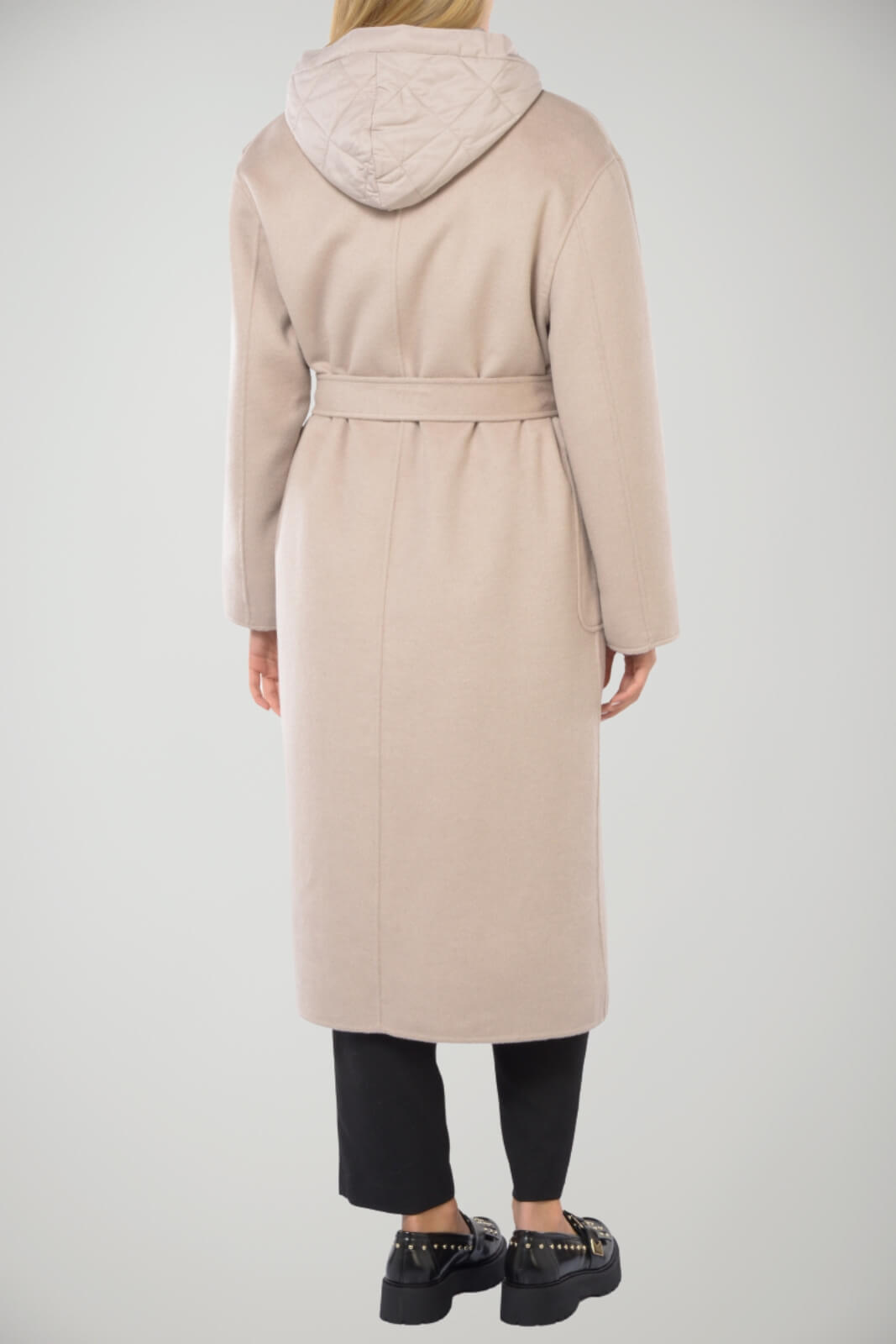 Cappotto lungo da donna Kaos con cappuccio retro