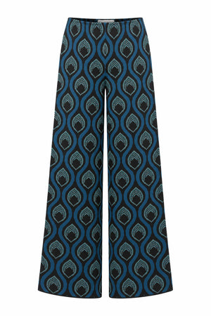 Kaos Pantaloni Donna palazzo in viscosa jacquard