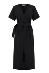 Abito da donna Kaos lungo in cotone con cintura