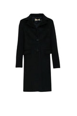 Cappotto donna Kaos monopetto in panno nero fronte