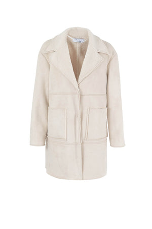 Cappotto Kaos donna montone con pelliccia interna fronte