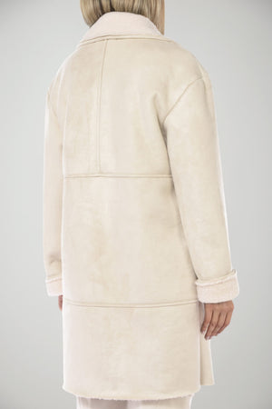 Cappotto Kaos donna montone con pelliccia interna retro