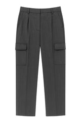Pantaloni da donna Kaos modello cargo gessati con pences
