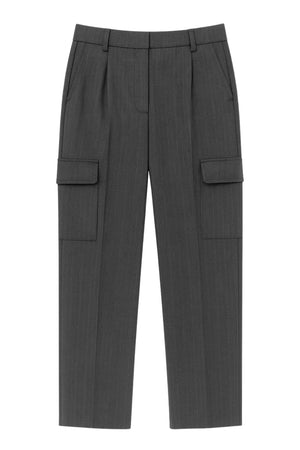 Pantaloni da donna Kaos modello cargo gessati con pences