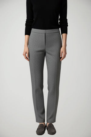 Pantaloni da donna Kaos in trama spigata con zip sul fianco