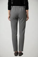 Pantaloni da donna Kaos in trama spigata con zip sul fianco