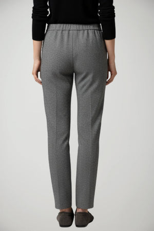 Pantaloni da donna Kaos in trama spigata con zip sul fianco