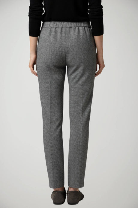 Pantaloni da donna Kaos in trama spigata con zip sul fianco