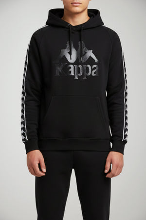Felpa da bambino Kappa con cappuccio e maxi logo 