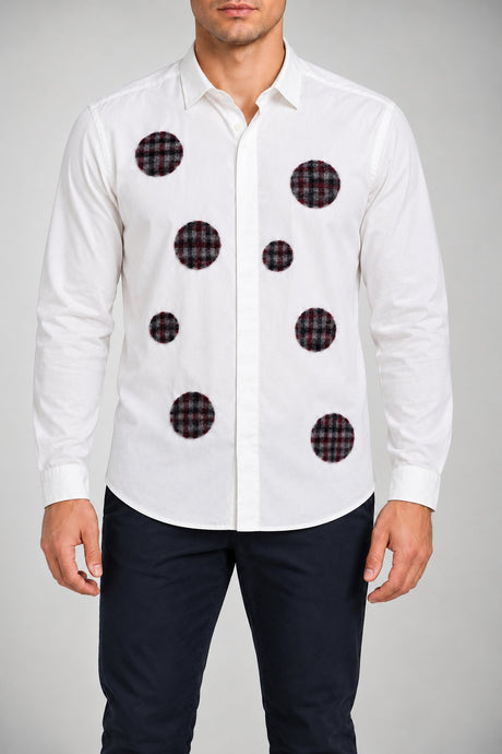 Koon Camicia Uomo con patch a quadri