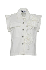 Please Women's Vest with Ruffles