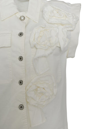 Please Women's Vest with Ruffles