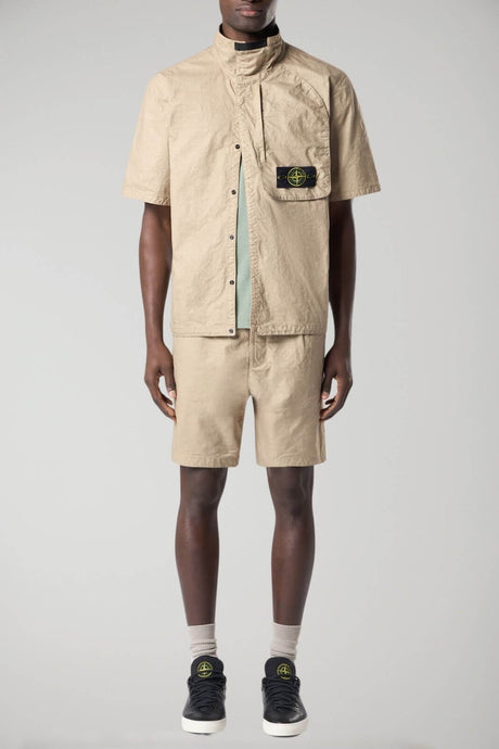 Stone Island men's Bermuda shorts ORGANIC LOOK NYLON PANAMA-TC