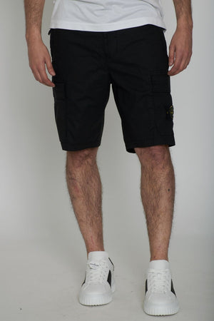 Lona de algodón elástico Bermuda 'Parachute' de Stone Island