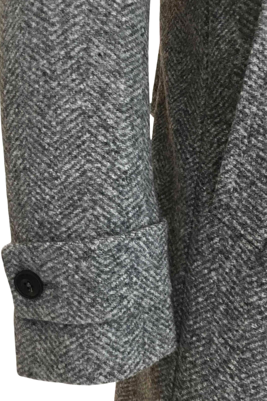 Cappotto LBM 1911 da uomo lungo doppiopetto spinato dettaglio