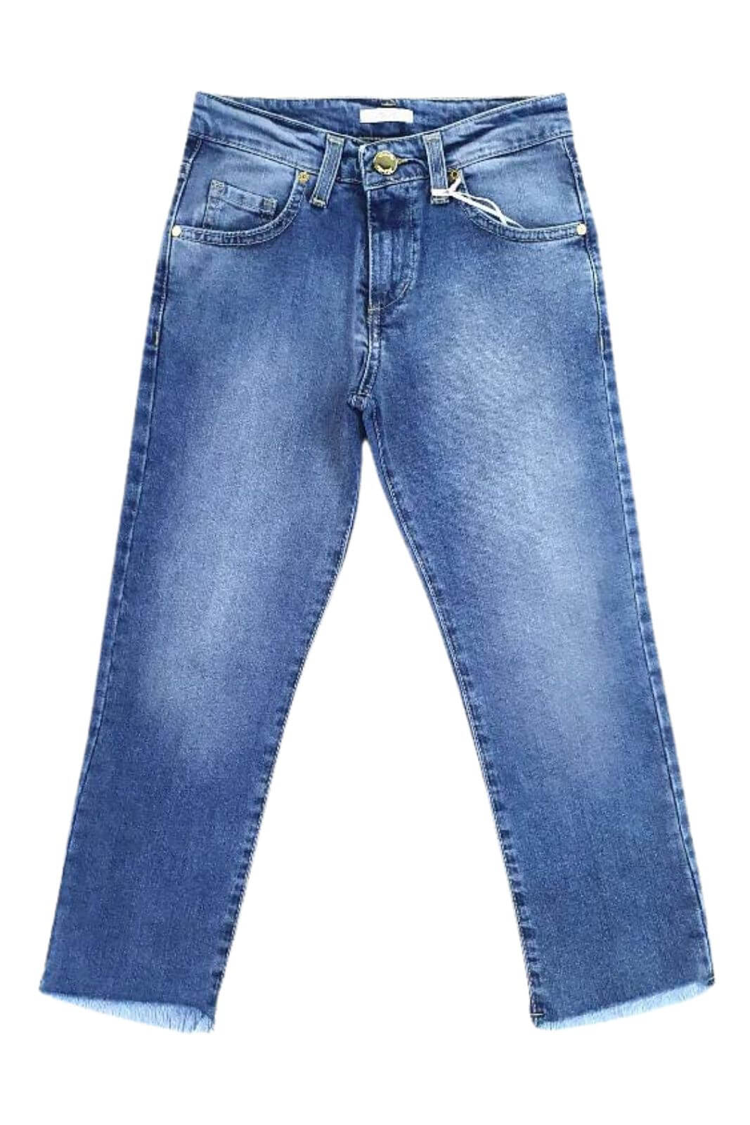 Lùlù by Miss Grant Girls' Jeans with Frayed Bottom