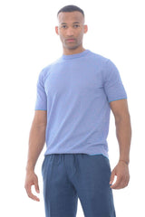 Gallia T Shirt uomo in filo fantasia rigata