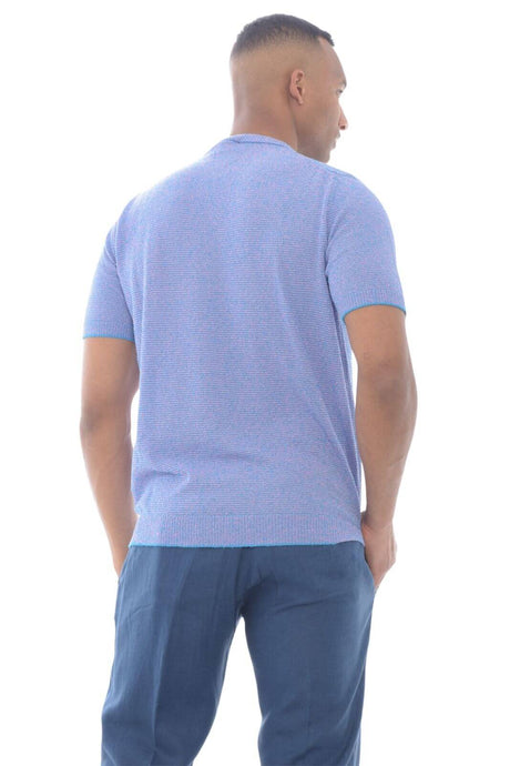 Gallia T Shirt uomo in filo fantasia rigata
