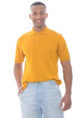 Gallia polo uomo in filo misto lino