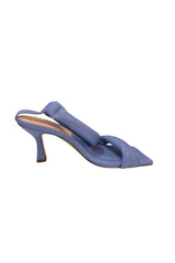 Sandali con tacco L'estrosa da donna in pelle