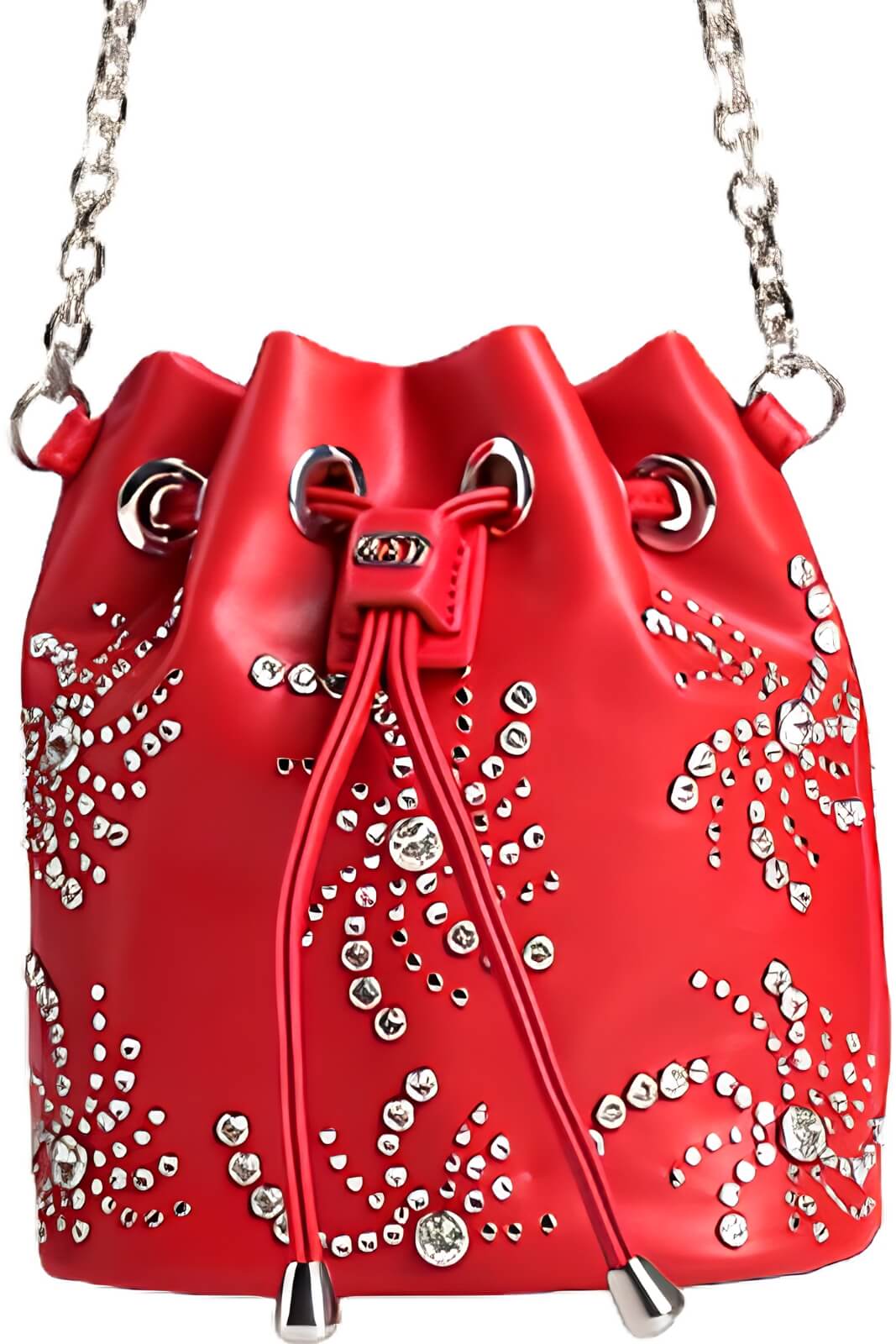 La Carrie Borsa Donna a Secchiello in Ecopelle con Strass