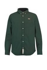 La Martina Camicia Uomo Button Down Slim Fit in Piquet di Cotone