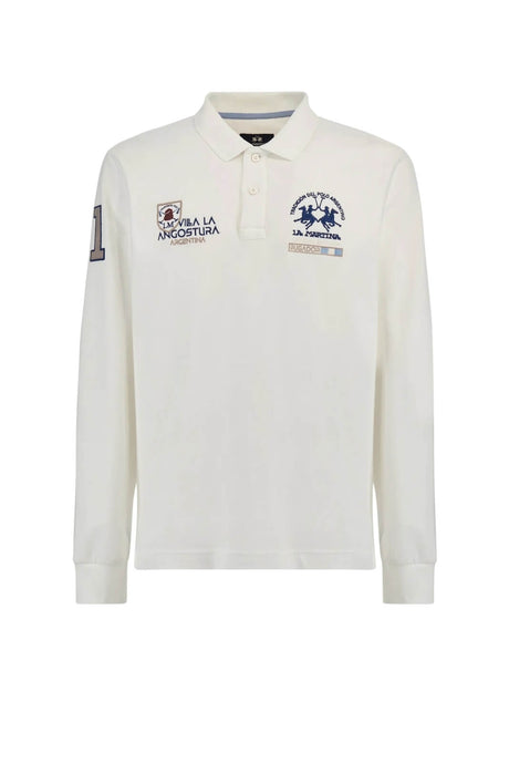 Polo da uomo La Martina in jersey a maniche lunghe fronte