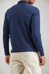 Polo da uomo La Martina in jersey maniche lunghe retro