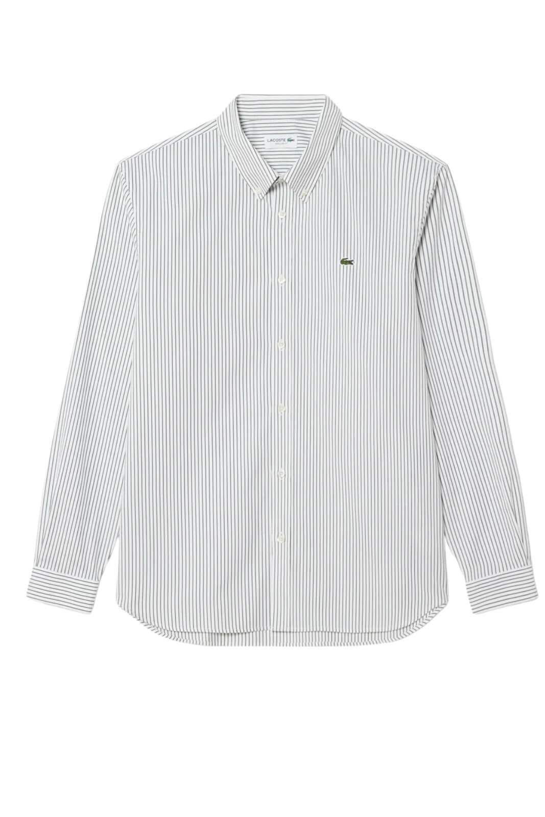 Lacoste Camicia Uomo Regular Fit Rigata in Cotone