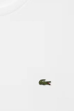 T-shirt da uomo Lacoste in cotone a maniche corte con logo dettaglio