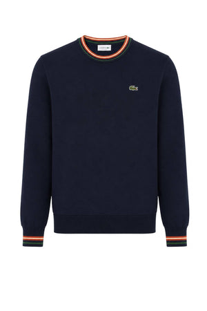 Lacoste Maglia Uomo in cotone e bordi multicolore