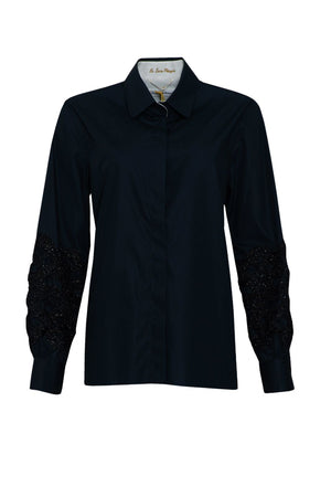 Le Sarte Pettegole Camicia Donna con inserti in pizzo