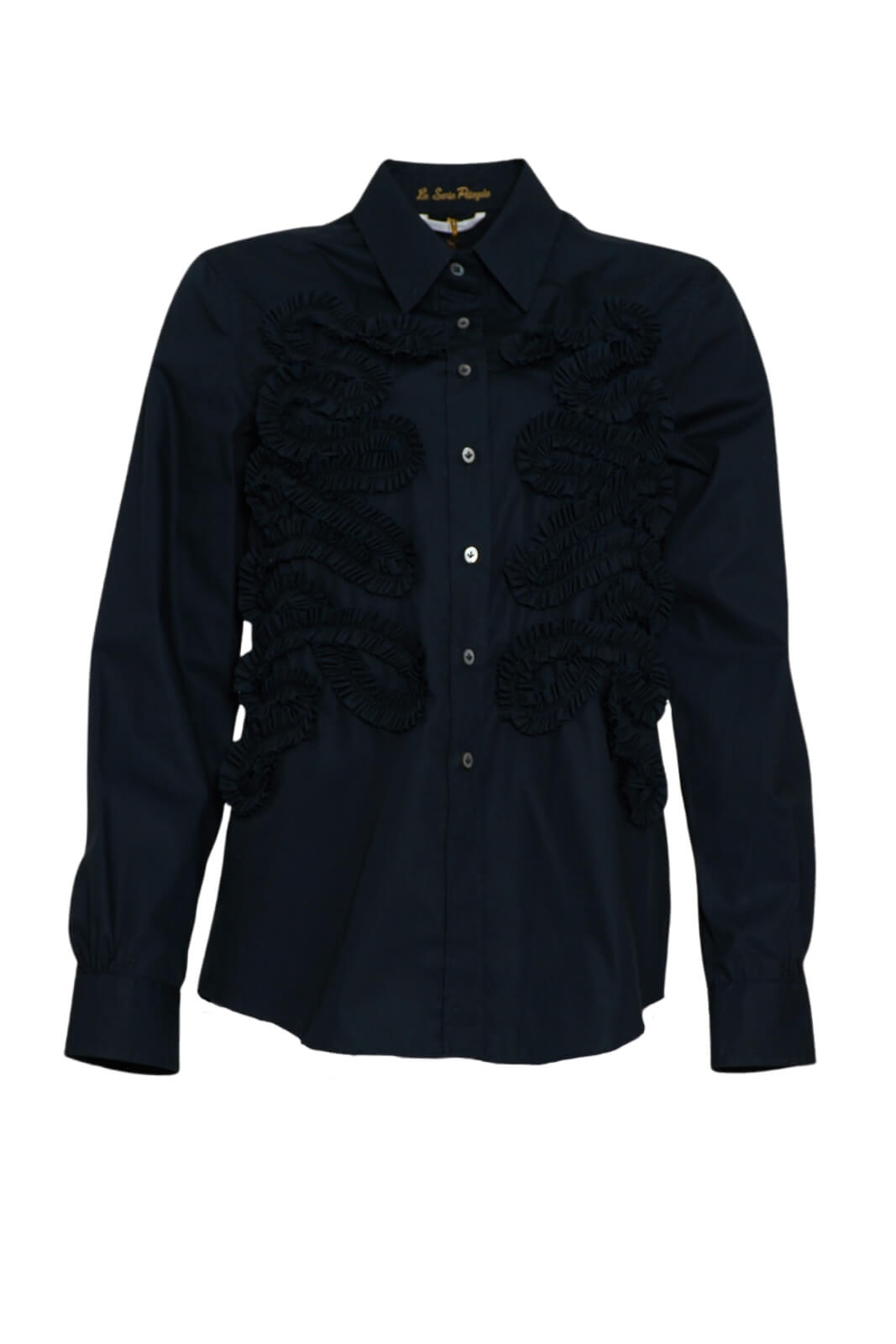 Camicia da donna con rouches centrale fronte