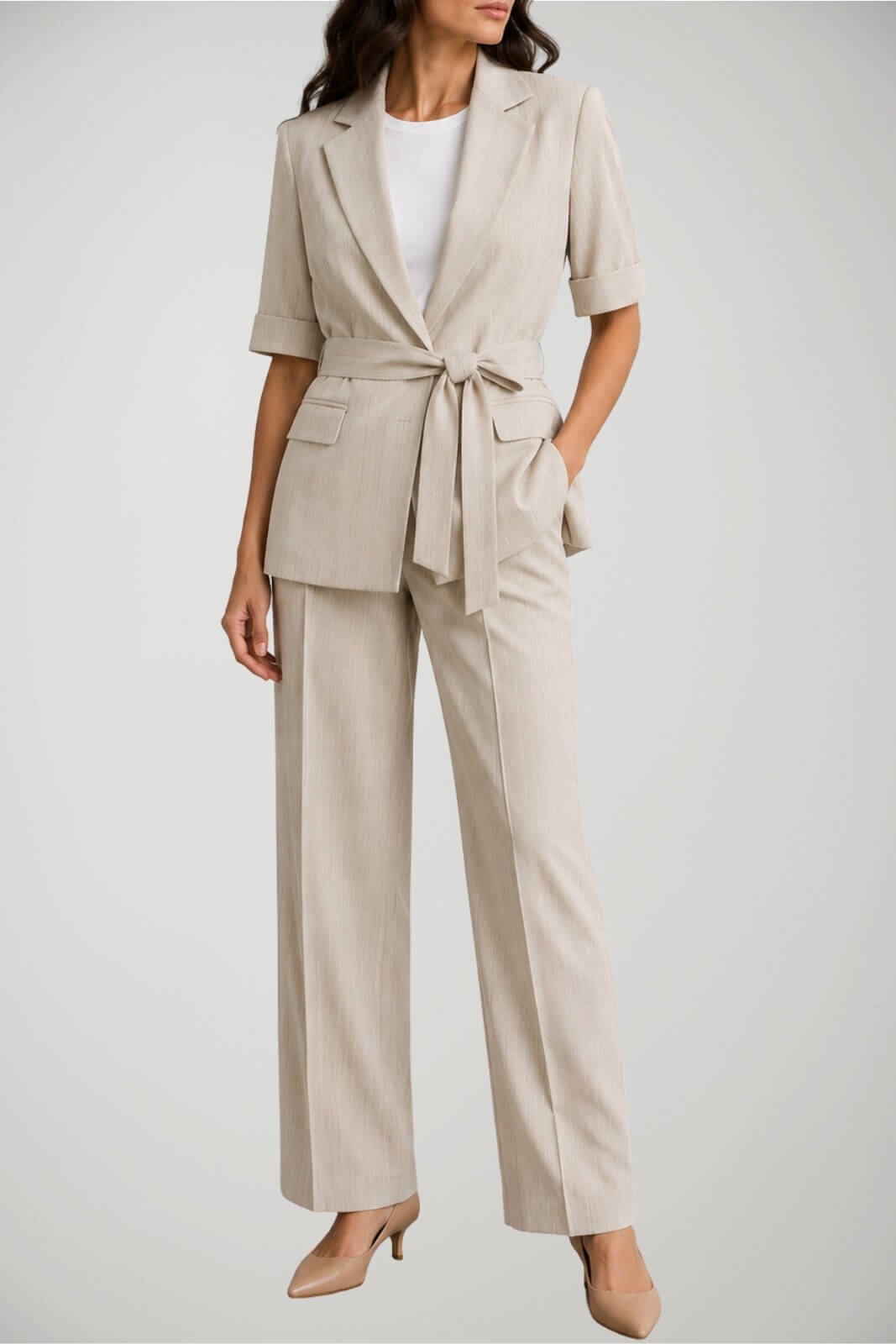 Tailleur da donna Le Sarte del Sole gessato