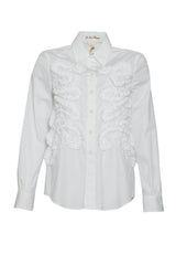 Camisa de mujer Le Sarte Gossip con volantes centrales