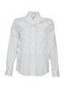 Le Sarte Gossip Women's Shirt with Central Ruffles
