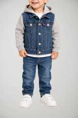 Levi’s Giubbino Bambino in Denim e felpa