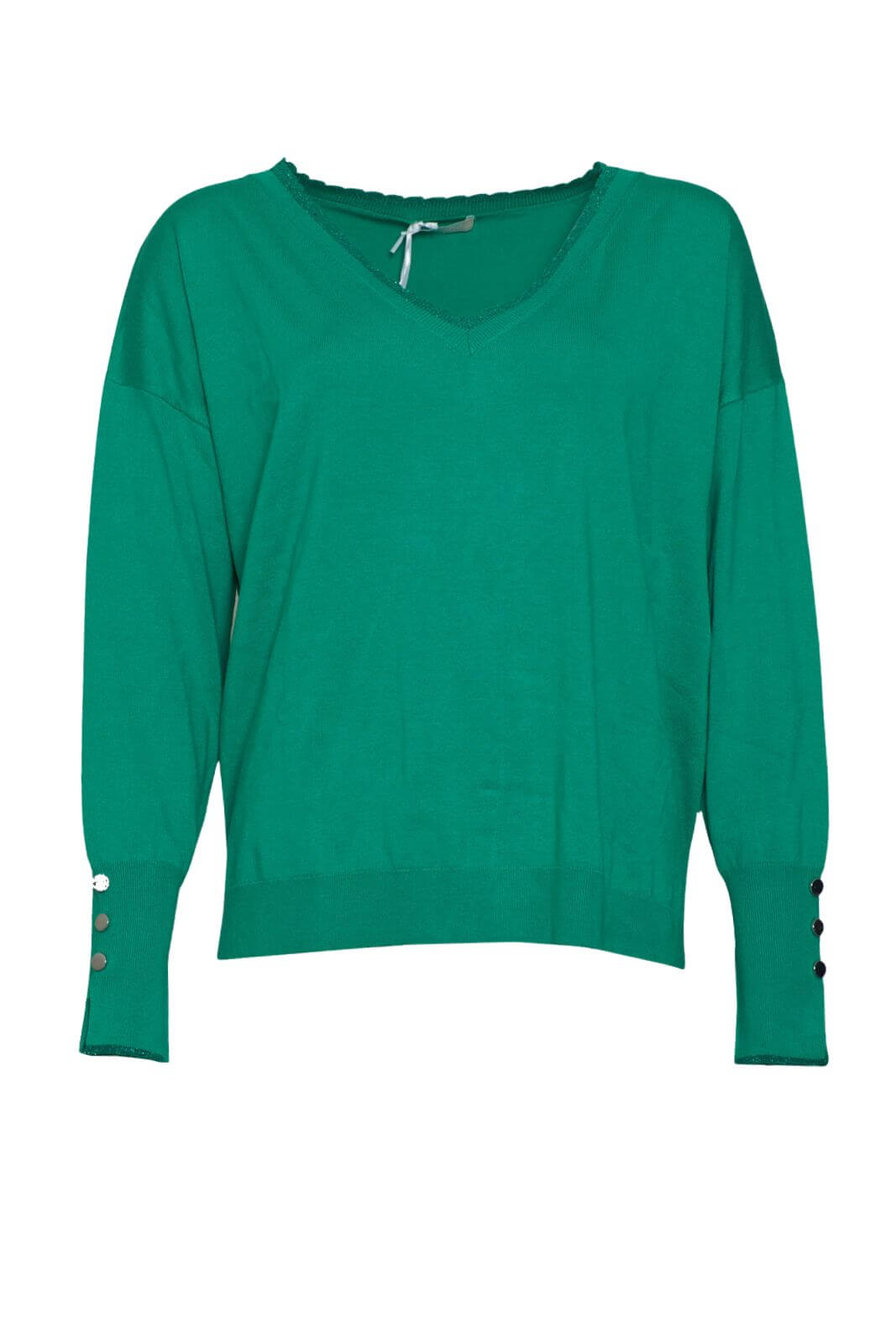 Liu Jo Maglia Donna scollo a V e dettagli in lurex