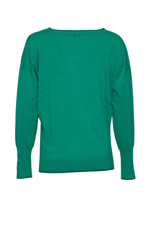 Liu Jo Maglia Donna scollo a V e dettagli in lurex