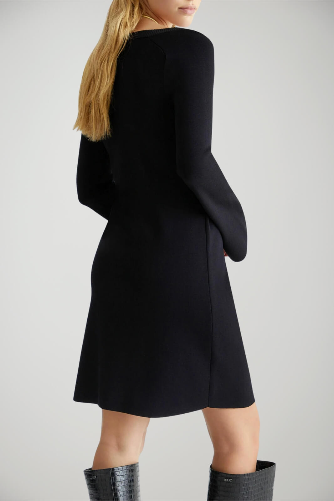 Abito da donna Liu Jo in maglia con cintura in ecopelle retro