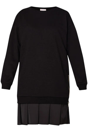 Abito Donna Liu Jo in maglia con balza in raso fronte