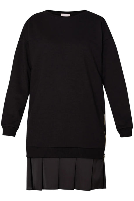 Abito Donna Liu Jo in maglia con balza in raso fronte