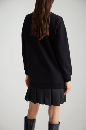 Abito Donna Liu Jo in maglia con balza in raso retro