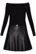 Abito donna Liu Jo in maglia con gonna in ecopelle fronte