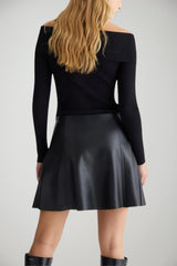 Abito donna Liu Jo in maglia con gonna in ecopelle retro
