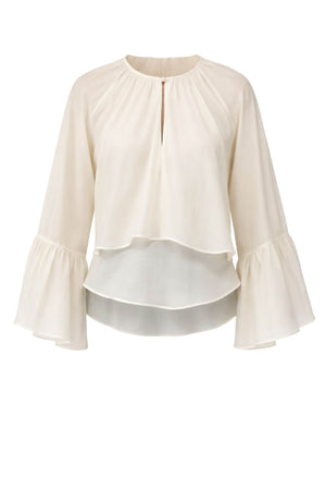 Liu Jo Blusa Donna in mussola con polsini ampi