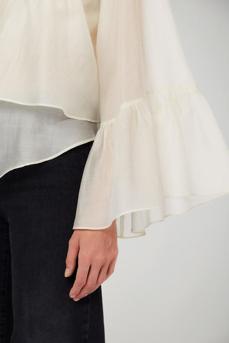 Liu Jo Blusa Donna in mussola con polsini ampi
